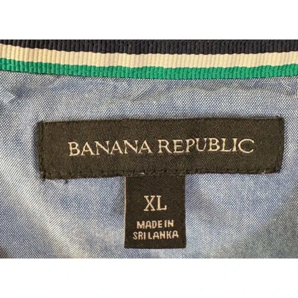 Banana Republic Mens LS Crew Neck Athletic Stripe T Shirt XL‎  SET OF TWO SHIRTS